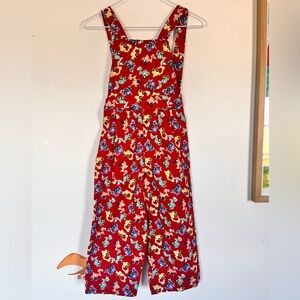 Vintage Handmade Colorful tractors Patterned Kids Overalls